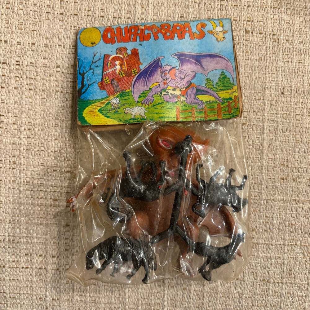 Vintage Mexican Bootleg Chupacabras Figure 90s New (Factory Sealed )